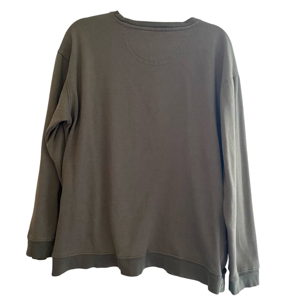 Natural Life Cotton Sweatshirt Green Moose Graphic Womens Size Large - Picture 2 of 6